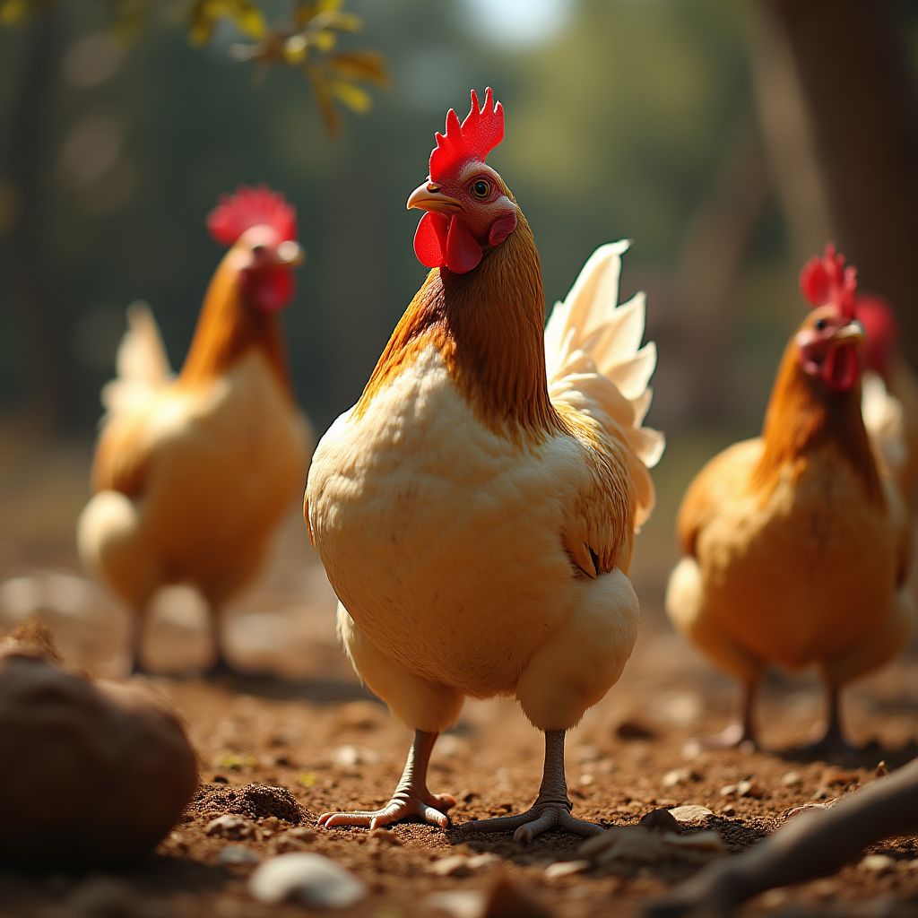 Pulcini all'aperto